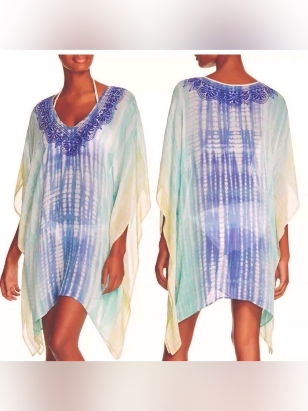 This is a Trina Turk Nomad Tie-Dye Tunic Swim Cover-Up size M
